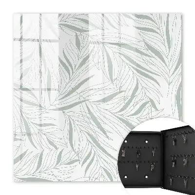 Motif de feuilles en niveaux de gris