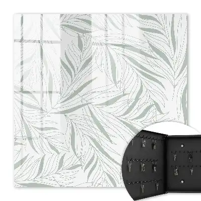 Motif de feuilles en niveaux de gris