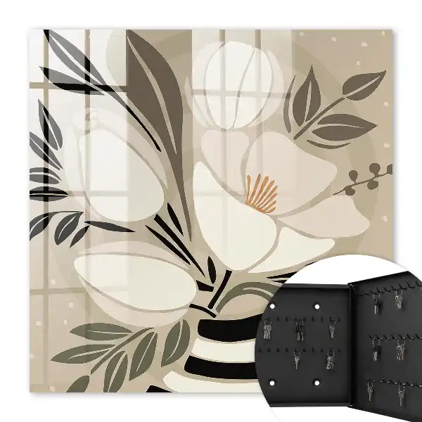 Minimalisme floral en beige et noir