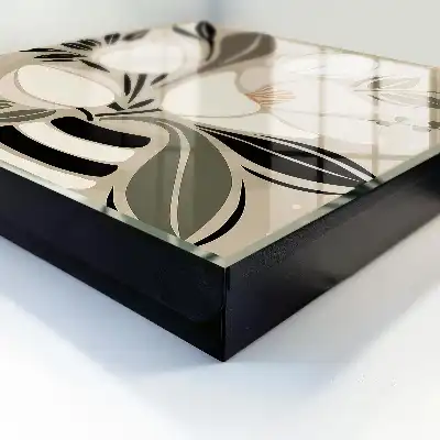 Minimalisme floral en beige et noir