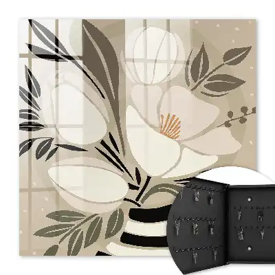 Minimalisme floral en beige et noir