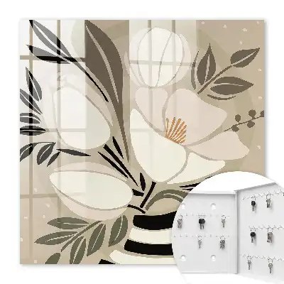Minimalisme floral en beige et noir