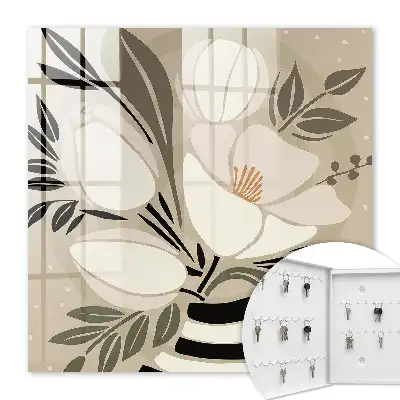 Minimalisme floral en beige et noir