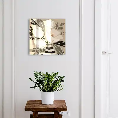 Minimalisme floral en beige et noir