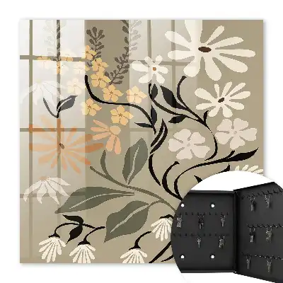 Motif floral aux couleurs apaisantes