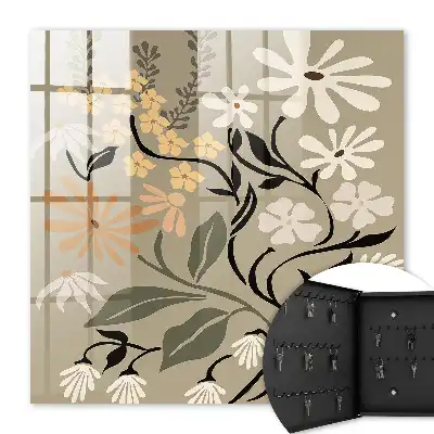 Motif floral aux couleurs apaisantes
