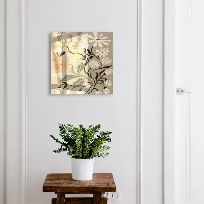 Motif floral aux couleurs apaisantes