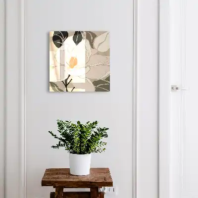 L'élégance végétale dans les feuilles brunes