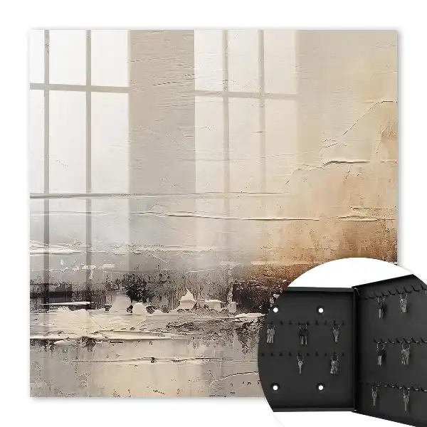 Peinture abstraite de paysage aux lignes horizontales