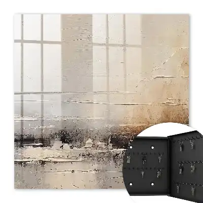 Peinture abstraite de paysage aux lignes horizontales