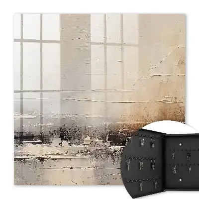 Peinture abstraite de paysage aux lignes horizontales