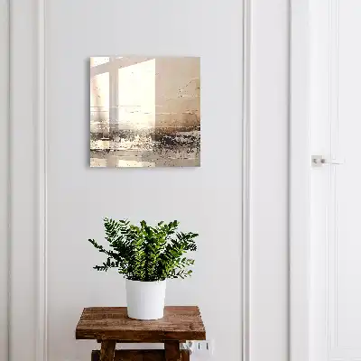 Peinture abstraite de paysage aux lignes horizontales