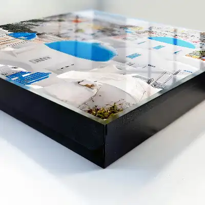 Tableau Vues grecques avec dômes bleus