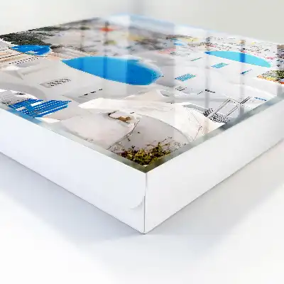 Tableau Vues grecques avec dômes bleus