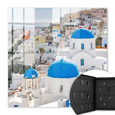 Tableau Vues grecques avec dômes bleus