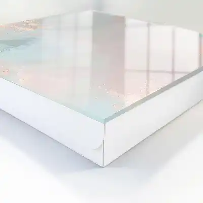 Tableau abstrait aux tons pastel exprimant la légèreté et l'harmonie