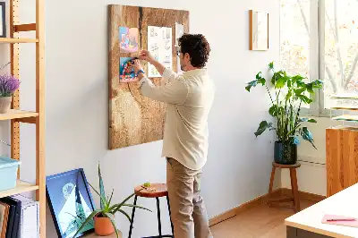Tableau de liège décoratif Texture de bois naturel