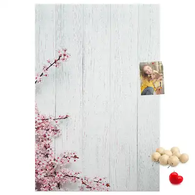 Image tableau en liège Motif floral sur bois
