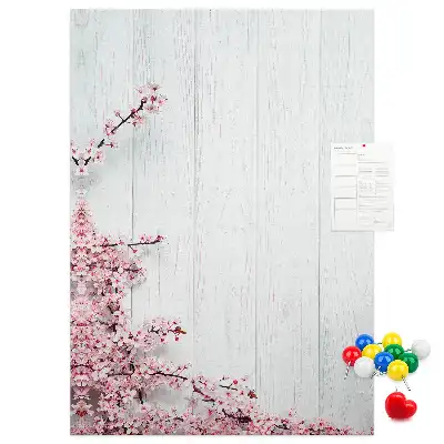 Image tableau en liège Motif floral sur bois
