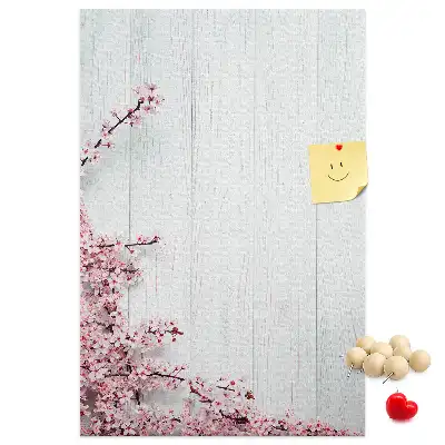 Image tableau en liège Motif floral sur bois