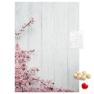 Image tableau en liège Motif floral sur bois