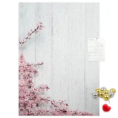Image tableau en liège Motif floral sur bois