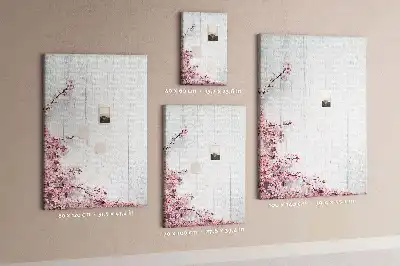 Image tableau en liège Motif floral sur bois