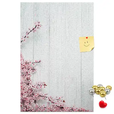 Image tableau en liège Motif floral sur bois