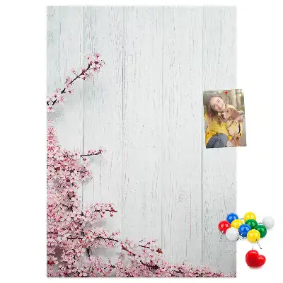 Image tableau en liège Motif floral sur bois