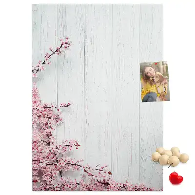 Image tableau en liège Motif floral sur bois