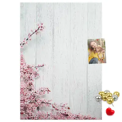 Image tableau en liège Motif floral sur bois