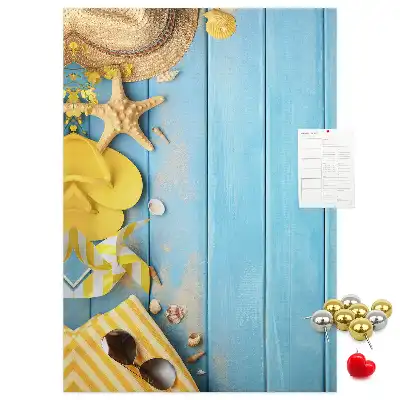 Tableau de liège décoratif Éléments de plage