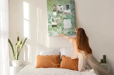 Tableau affichage liège Aquarelle de feuilles de forêt