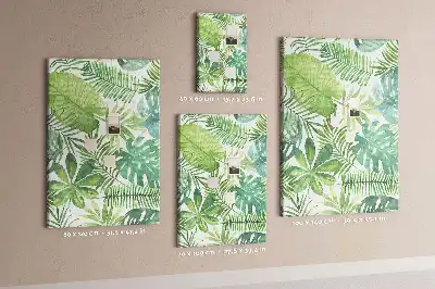 Tableau affichage liège Aquarelle de feuilles de forêt