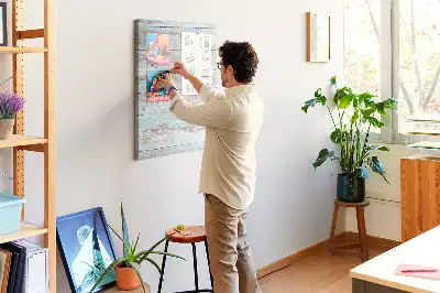 Tableau de liège décoratif Planches pastel claires