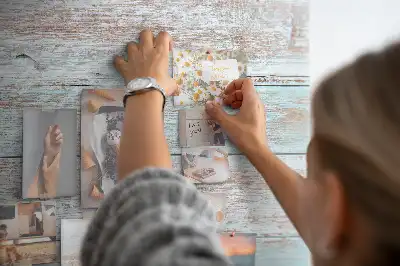 Tableau de liège décoratif Planches pastel claires