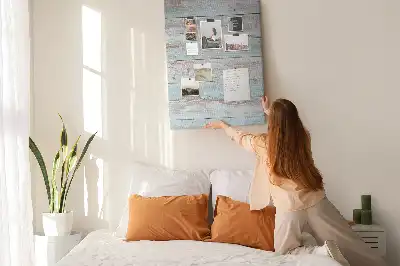 Tableau de liège décoratif Planches pastel claires