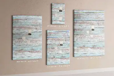 Tableau de liège décoratif Planches pastel claires