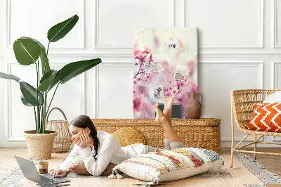 Image tableau en liège Fleurs printanières