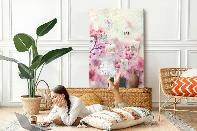 Image tableau en liège Fleurs printanières