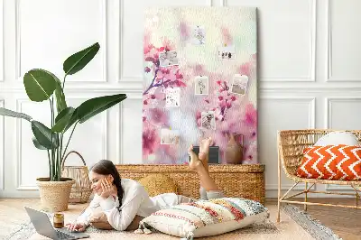 Image tableau en liège Fleurs printanières