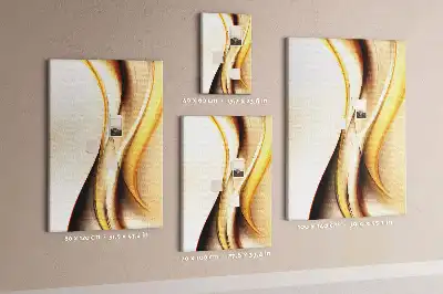 Tableau affichage liège Abstraction avec une vague dorée