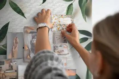 Tableau affichage liège Pommeau en feuille verte