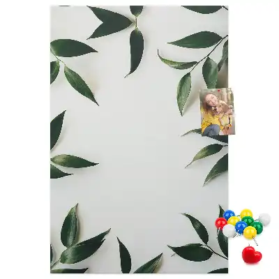 Tableau affichage liège Pommeau en feuille verte