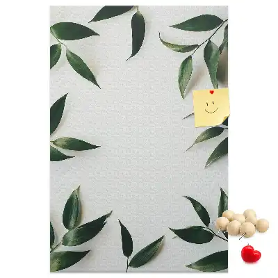 Tableau affichage liège Pommeau en feuille verte