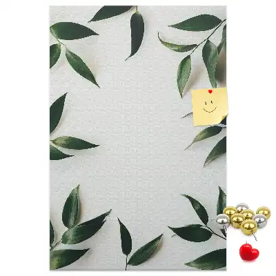 Tableau affichage liège Pommeau en feuille verte