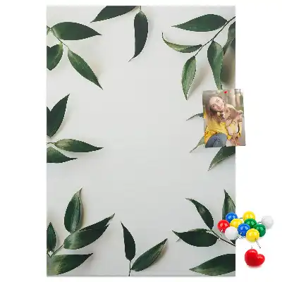 Tableau affichage liège Pommeau en feuille verte