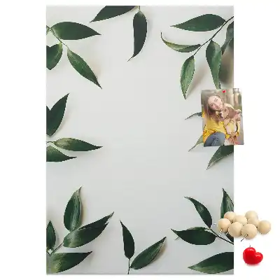 Tableau affichage liège Pommeau en feuille verte