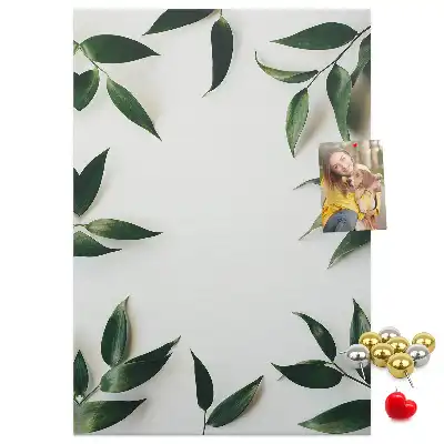 Tableau affichage liège Pommeau en feuille verte