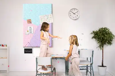 Tableau affichage liège Motif pastel